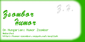 zsombor humor business card